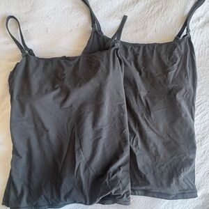 Skims black maternity nursing tank - set of three